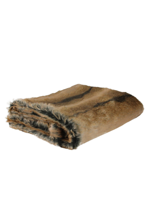 Northlight 50" X 60" Faux Fur Soft Throw Blanket - Brown