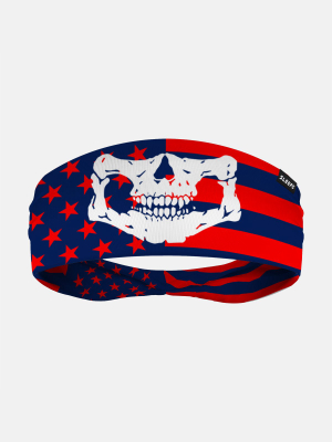 Usa Flag Vampire Skull Headband