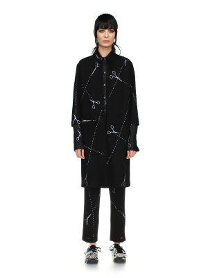 'cut Up Scissors' Duster Coat