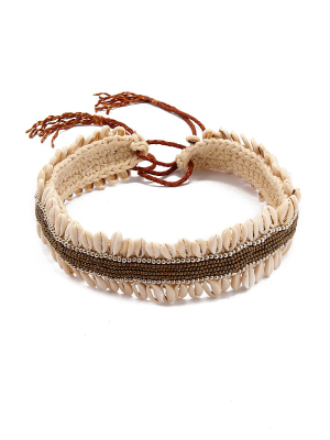 Kaimana Shell Tassel Belt - Ivory White