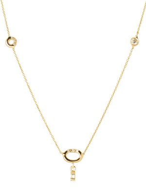 Gravity Gold Oval Necklace