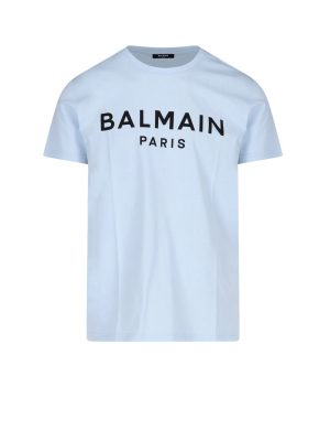 Balmain Logo Print Round-neck T-shirt