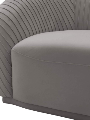 Yara Pleated Sofa, Grey