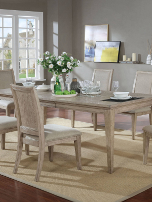 88" Edgewater Expandable Dining Table Tan - Homes: Inside + Out