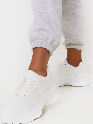 White Double Sole Sneakers