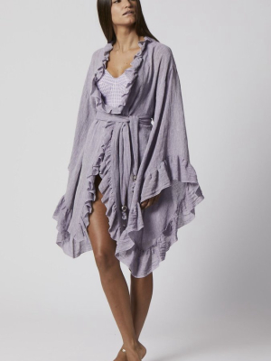 Anita Lavender Organic Gauze Mini Robe