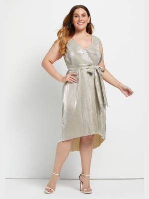 Greatest Glitz Faux-wrap Dress - Plus Size