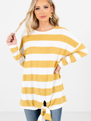 Oh So Sweet Mustard Striped Top