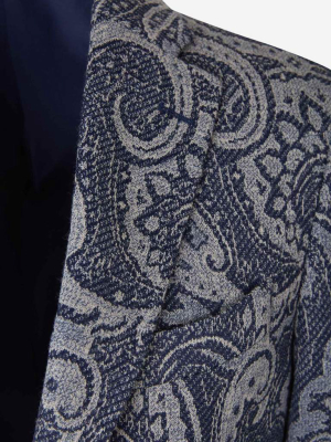 Etro Paisley Jersey Jacquard Blazer