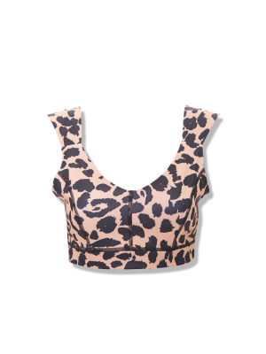 Active Leopard Print Sports Bra