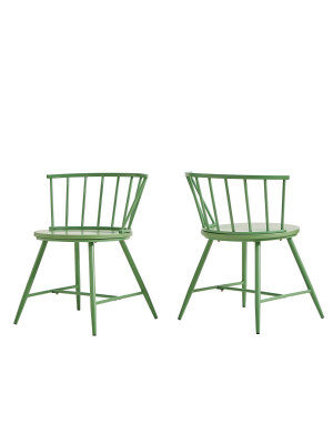 Set Of 2 Irelyn Low Back Windsor Classic Dining Chairs - Inspire Q