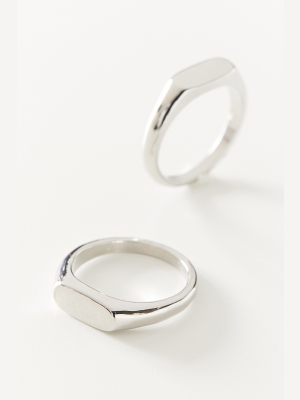 Delicate Signet Ring Set