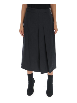 Salvatore Ferragamo Pleated Wrap Midi Skirt