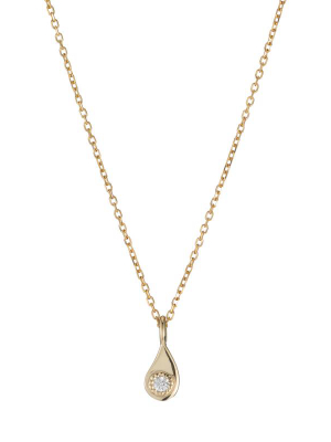 Twisted Teadrop Diamond Necklace