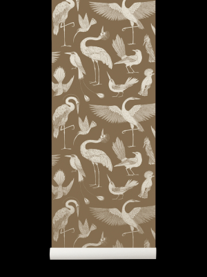 Birds Wallpaper In Sugar Kelp By Katie Scott For Ferm Living