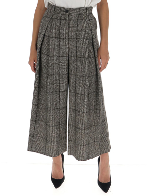 Dolce & Gabbana Checked Wide-leg Culottes