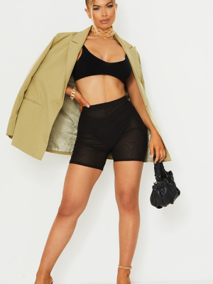 Black Mesh Layer Cycle Shorts