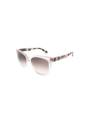 Kate Spade Kiya/s 733 Womens Cat-eye Sunglasses Crystal Peach 53mm