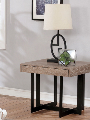 Anderson End Table Gray/black - Iohomes