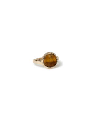 Tiger Eye Pinky Ring*