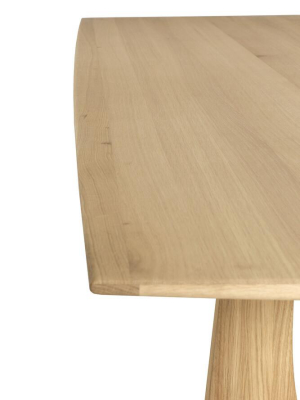 Oak Geometric Dining Table