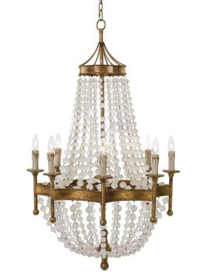 Frosted Crystal Bead Chandelier