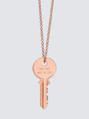 You Are Not Alone Classic Key Necklace
