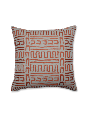 Pillow Perfect 18"x18" Primitive Sunset Throw Pillow Orange