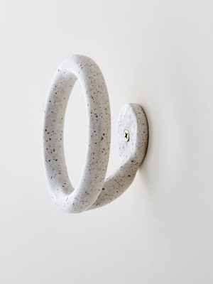 Sin Ceramic Uni Wall Hook - Speckled White