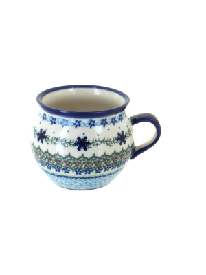 Blue Rose Polish Pottery Winter Celebration Bubble Soup Mug