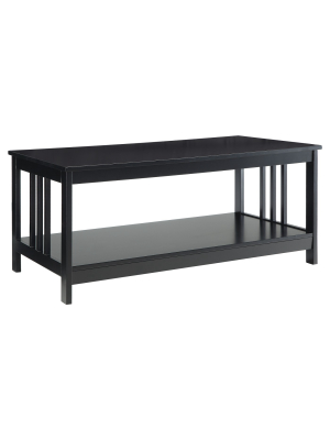 Mission Coffee Table - Black - Convenience Concepts