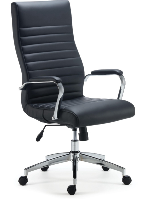 Staples Bentura Bonded Leather Managers Chair Black (53234) 24328572