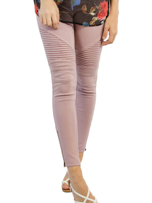 Moto Jegging - Dusty Pink