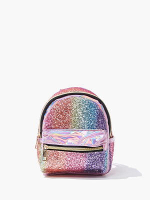 Girls Metallic Glitter Backpack (kids)