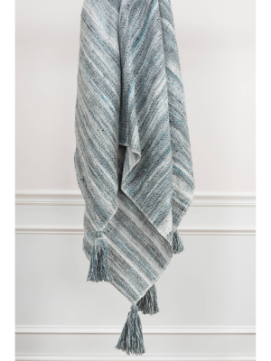 50"x60" Stripe Throw Blanket Blue - Rizzy Home