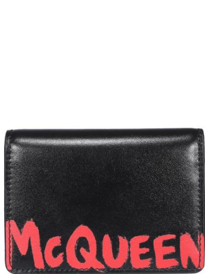 Alexander Mcqueen Graffiti Logo Wallet