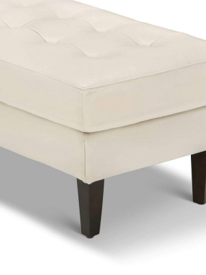 Laura Leather Ottoman