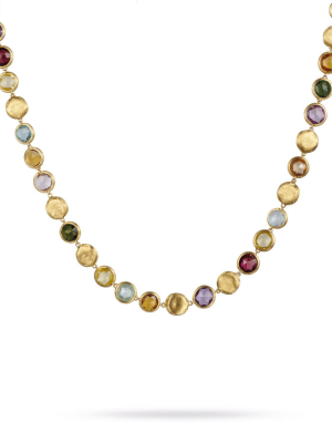 Marco Bicego® Jaipur Color Collection 18k Yellow Gold Mixed Gemstone Collar Necklace