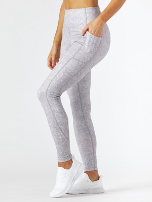 Taper Legging Print: Grey Static