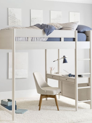 Mid-century Loft Bed - Pebble