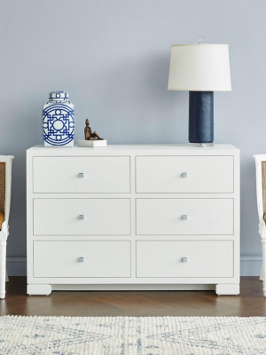 Frances Extra Large 6 Drawer Chest White