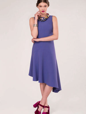 Lilac Panelled Asymmetric Dress