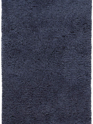 Feizy Stoneleigh Stonewashed Mélange Shag Area Rug - Available In 6 Sizes - True Navy Blue