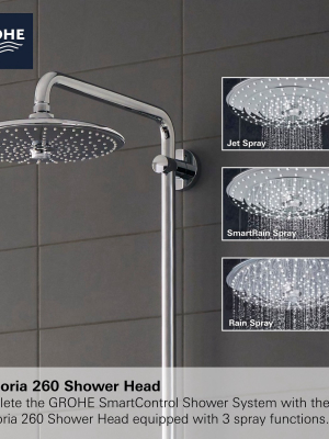 Grohe America, Inc. 26 177 1 Euphoria 260 Shower System With Multi Function Shower Head - Starlight Chrome