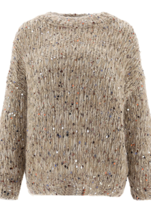 Brunello Cucinelli Sequin Embellished Sweater