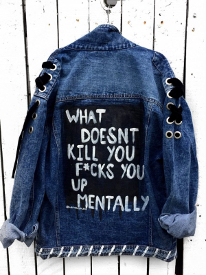 'mental Health' Denim Jacket