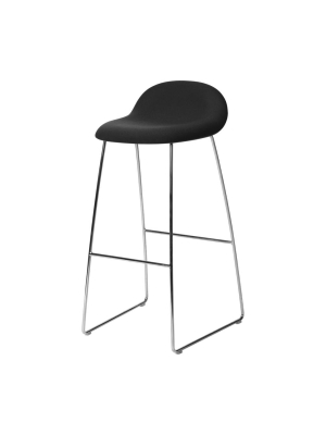 3d Bar Stool Sledge Base: Front Upholstery + Wood Shell