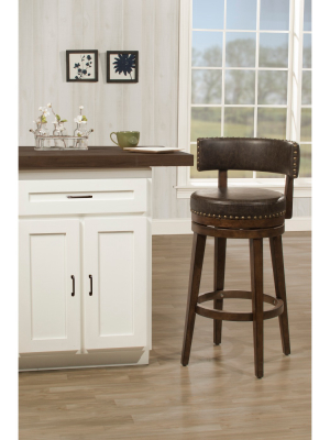 26" Lawton Swivel Counter Height Barstool Walnut - Hillsdale Furniture