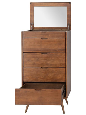 Nuevo Case Dresser Cabinet - Walnut
