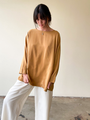 Laise Adzer Camel Oversized Tee